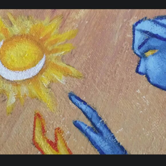 10x10 original acrylic painting soulmates twin flames love romance - Picture 3 of 6